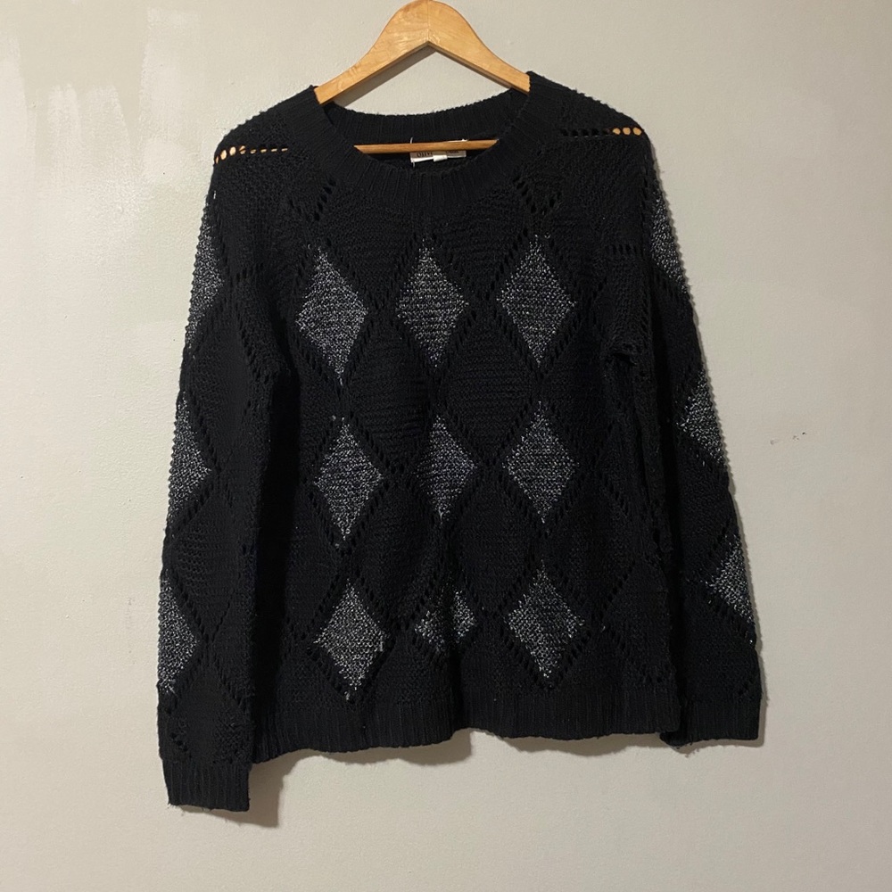 Olive and Oak Diamond Pattern Knit Sweater size L